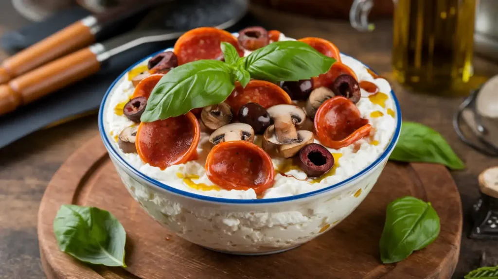 Cottage Cheese Pizza Bowl
