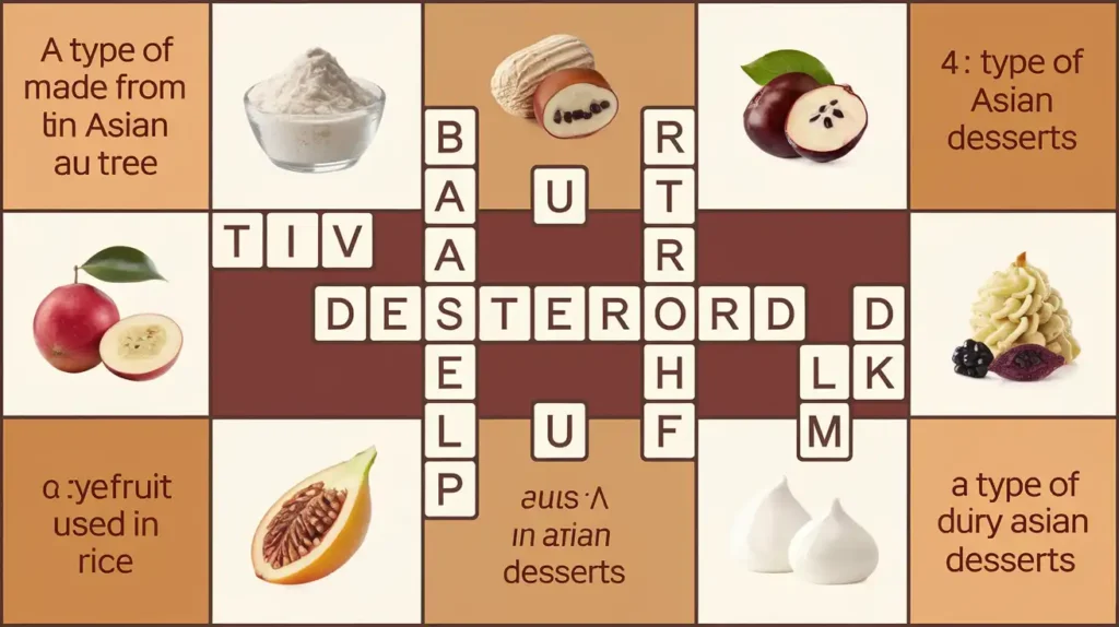 Asian desserts crossword clue