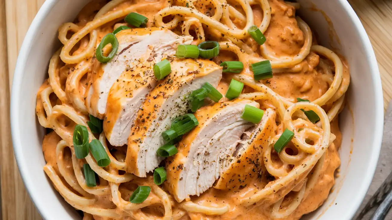 Buffalo Chicken Protein Pasta Oven Recipe: