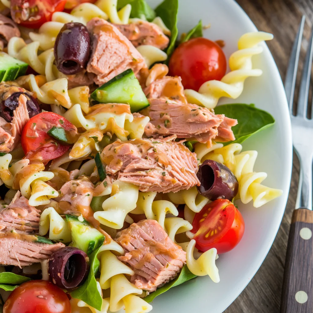 High Protein Tuna Pasta Salad