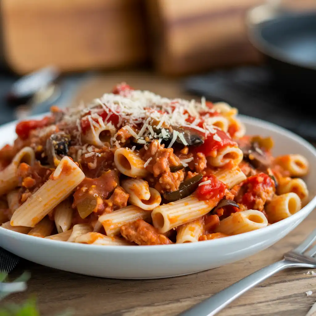 Ground chicken pasta