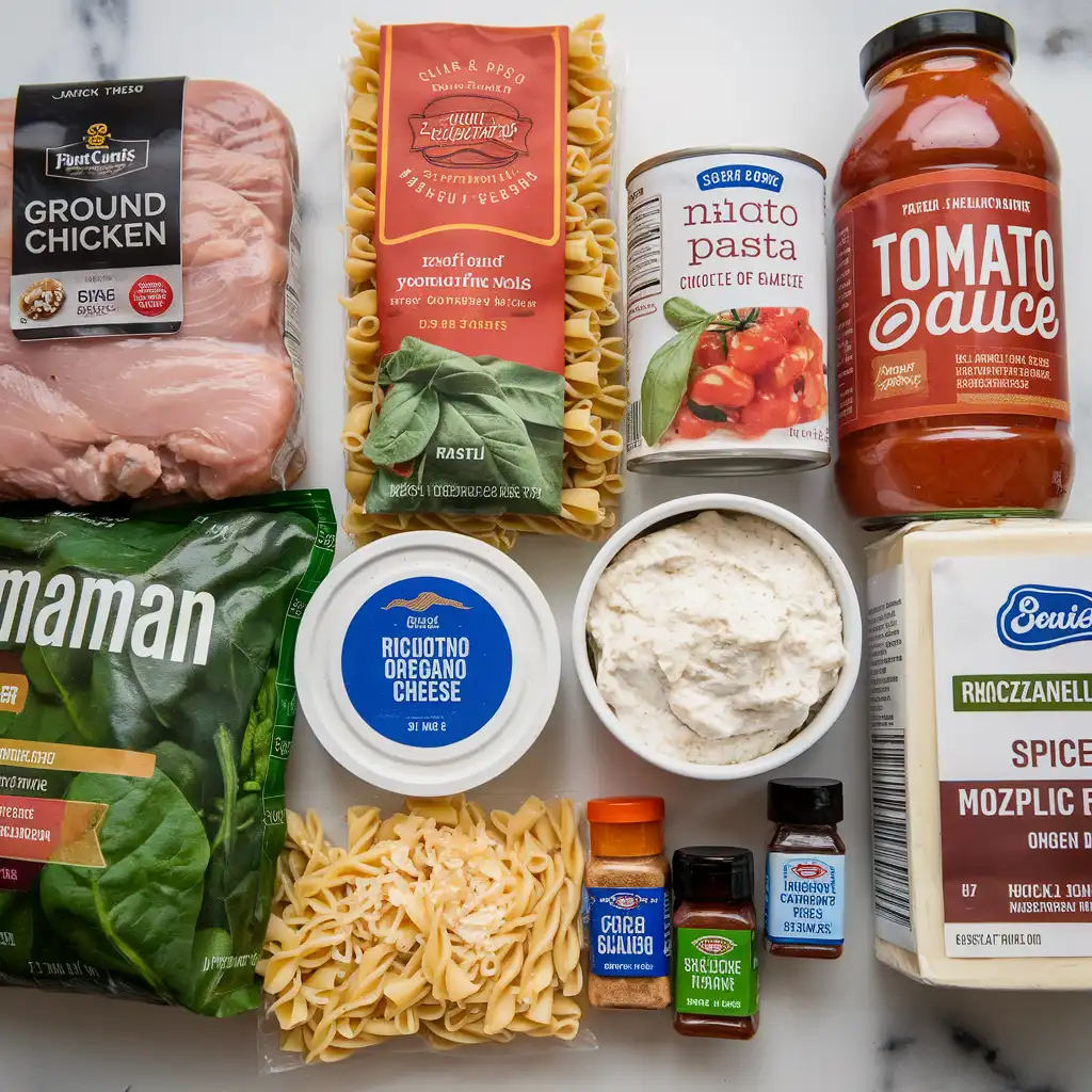 Ground chicken pasta