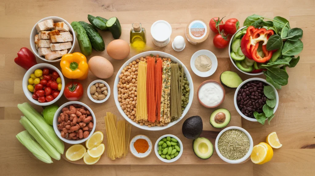 High-protein pasta salad