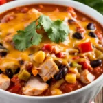 Slow-Cooker Cheesy Chicken Enchilada Chili