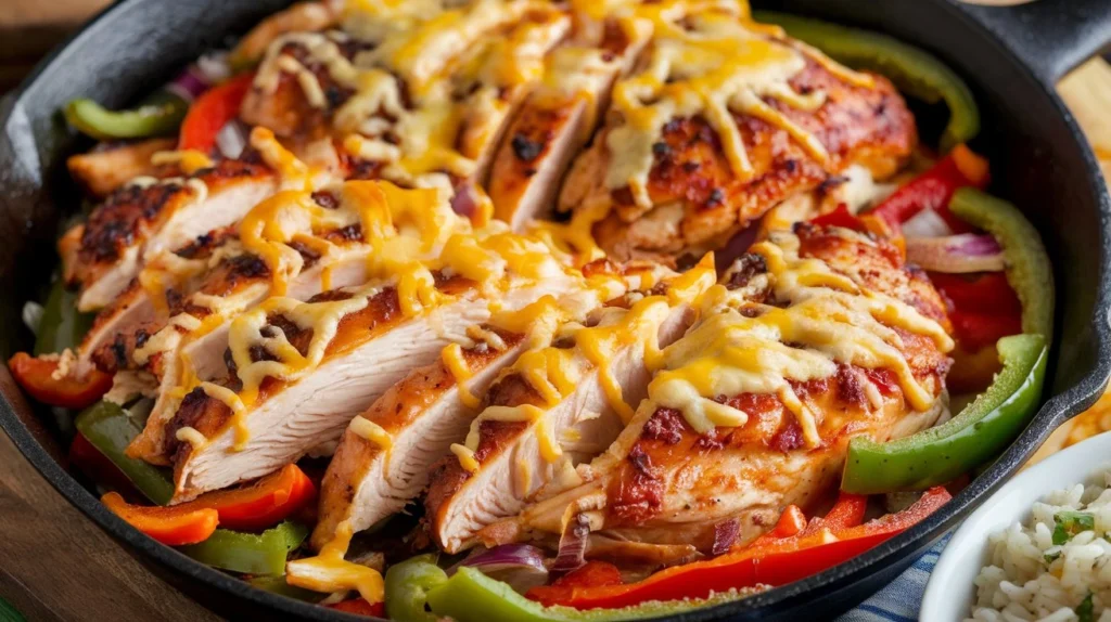 Cheesy Baked Fajita Chicken