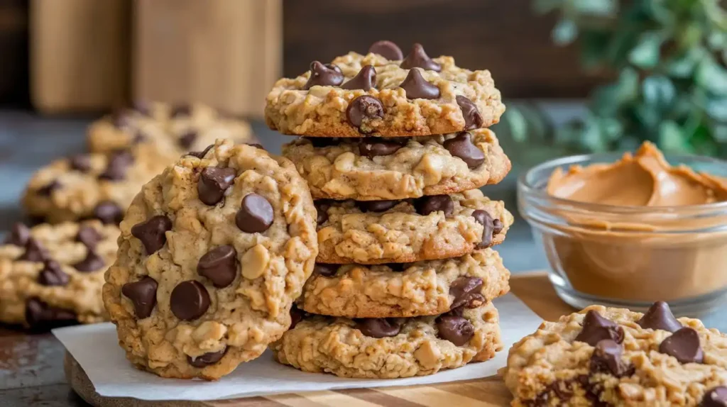 Peanut Butter Oatmeal Chocolate Chip Cookies