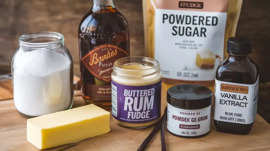 Buttered Rum Fudge
