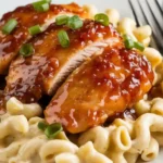 Sweet and Spicy Honey Pepper Chicken with Creamy Macaroni Cheese