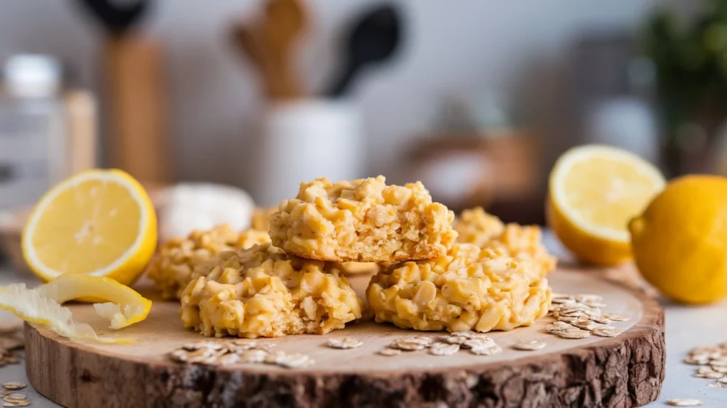Lemon Oatmeal No-Bake Cookies