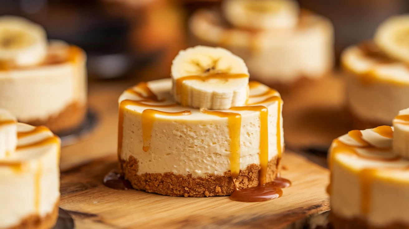Irresistible Mini Banana Cheesecake