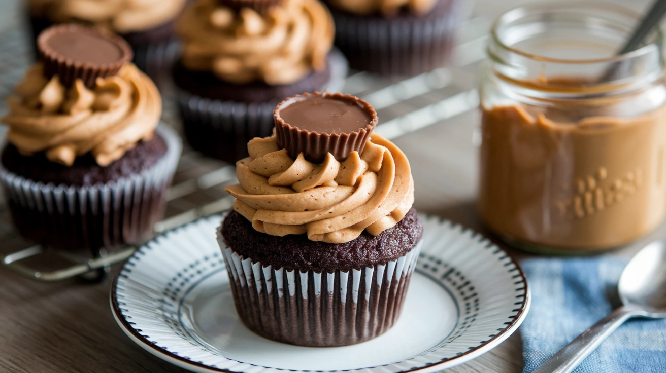 Chocolate Peanut Butter Cupcakes