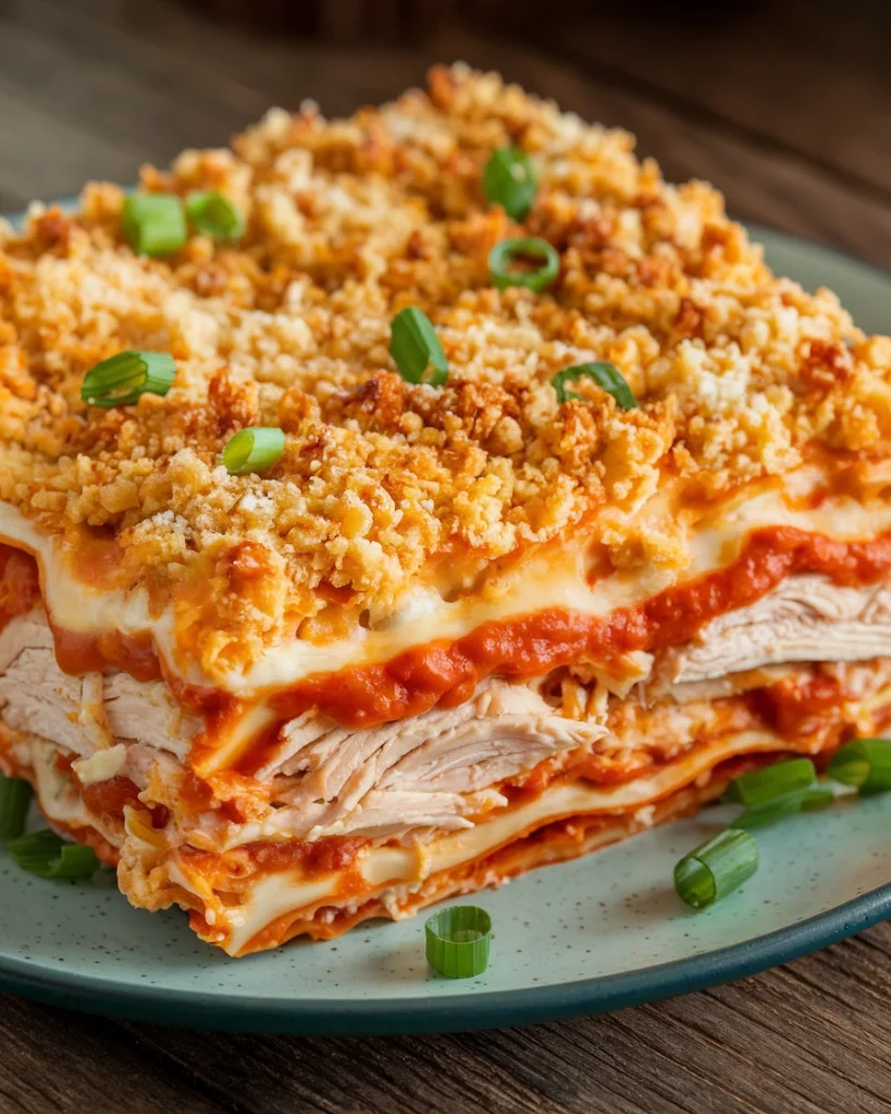 Cheesy Buffalo Chicken Lasagna