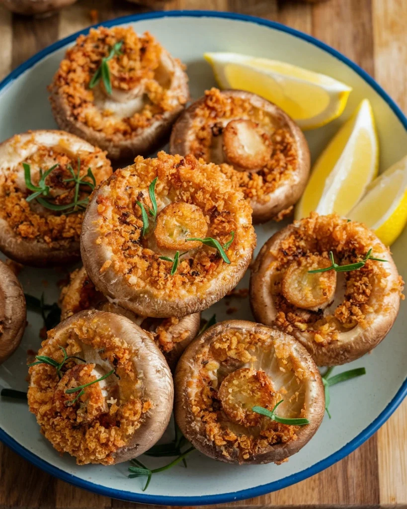 Crispy Breaded Garlic Mushrooms