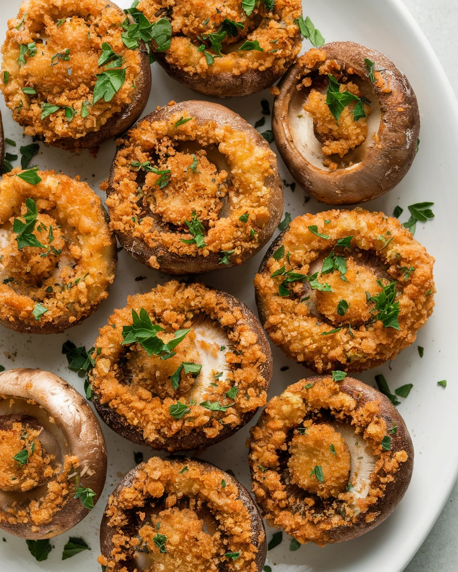 Crispy Breaded Garlic Mushrooms