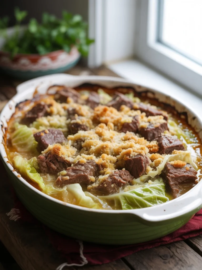 Wholesome Cabbage Beef Bake