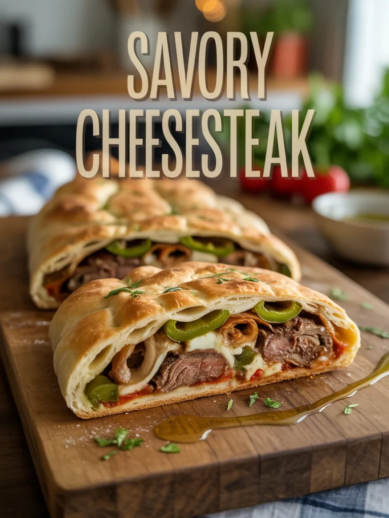 Savory Cheesesteak Stromboli