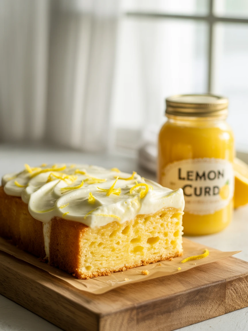 Lemon Cream Poke Cake