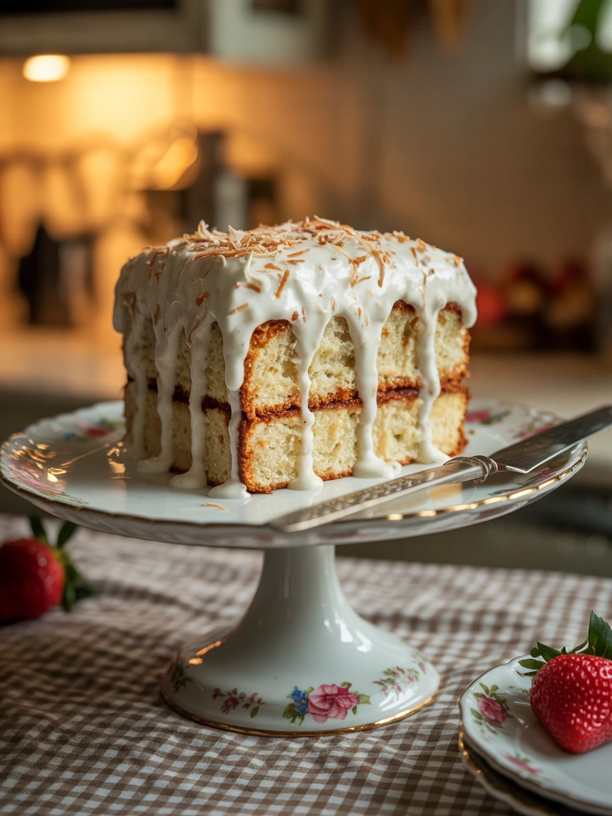 Coconut Cream Poke Cake