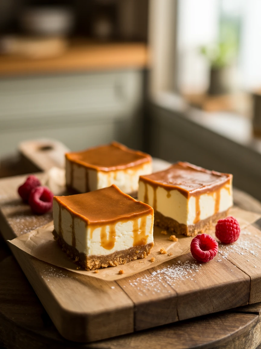 Miso-Caramel Cheesecake Bars