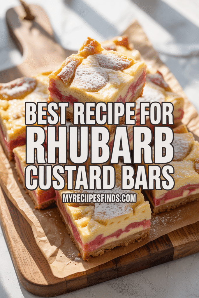 Rhubarb Custard Bars A Tangy Creamy Spring Treat