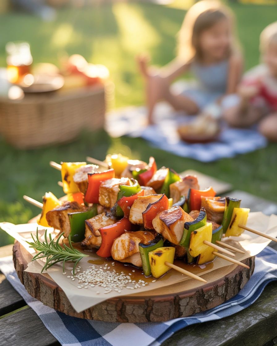 Yummy Honey Chicken Kabobs