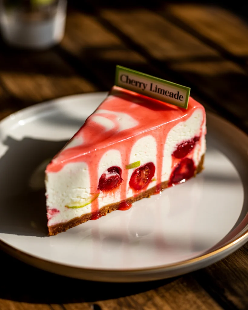 Cherry Limeade Cream Cheesecake